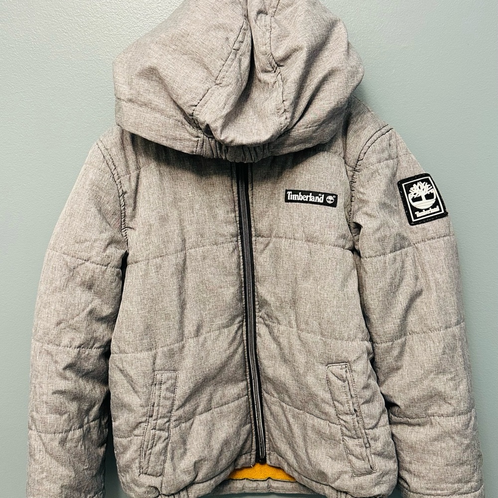 Timberland Kids Light Gray Puffer Jacket